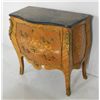 Image 1 : Marble top satinwood & walnut inlaid commode