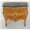 Image 2 : Marble top satinwood & walnut inlaid commode