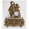 Image 1 : 19thc. Gilt metal figural mantle clock