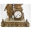 Image 3 : 19thc. Gilt metal figural mantle clock