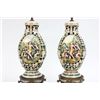 Image 4 : Pair of Capodimonte Porcelain Reticulated Lamps