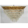 Image 1 : Crystal and Brass Tiered Chandelier