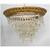 Image 3 : Crystal and Brass Tiered Chandelier