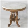 Image 1 : Marble top Victorian oval lamp table