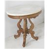 Image 2 : Marble top Victorian oval lamp table