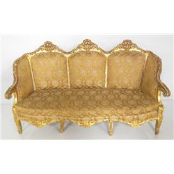 1920 French Heavily Carved Sofa