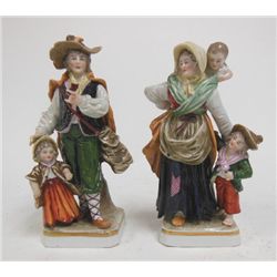 Pair of Porcelain figures 'Man and Woman' marked