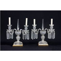 Pair crystal 2 arm girondoles