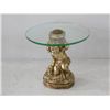 Image 1 : Carved gilt lamp table with "Putti" base