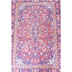 Antique Red Kashan Rug