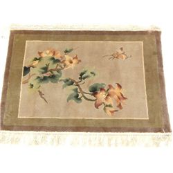 Chinese wool & silk picture rug