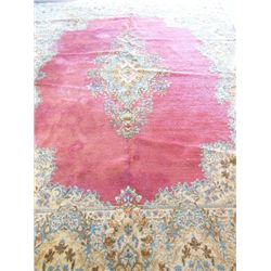 Old Persian Kerman Pink Rug