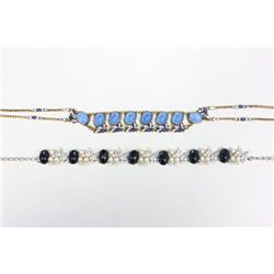 Lot of 2 costume jewelry necklaces