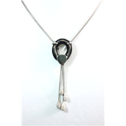 18kt white gold & diamond necklace