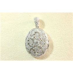 18kt gold & diamond locket