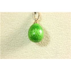 Russian green enamel egg