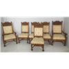 Image 1 : Set of 6 R.J. Horner heavily carved oak chairs
