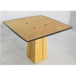 Dakota Jackson black lacquer pedestal table