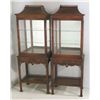 Image 2 : Pair mahogany Chippendale style curio