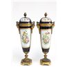 Image 1 : Pair late 19th c. mounted Sevres porcelain vases