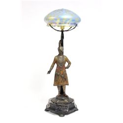Austrian/Vienna bronze lamp of "Persian Prince"