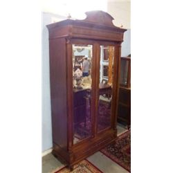 French walnut bronze mounted armoire