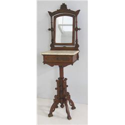 Walnut Victorian shaving stand
