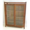 Image 1 : Mission Oak Bookcase with Sliding Doors