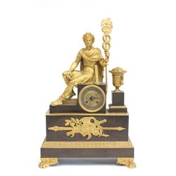 Bronze figural clock