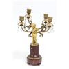 Image 2 : 19th c. Pair Bronze & Marble Figural Candlesticks