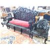 Image 2 : 19th c. 3 piece heavily carved salon set