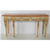 Image 2 : Gilt & wood console with marble top