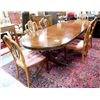 Image 1 : Duncan Phyfe Mahogany Dining Room Table & 8 Chairs
