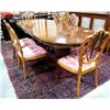 Image 2 : Duncan Phyfe Mahogany Dining Room Table & 8 Chairs