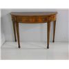 Image 1 : Inlaid demilune mahogany console table