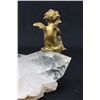 Image 3 : Bronze Cupid Seated on a Piece of Rock Crystal