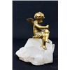 Image 4 : Bronze Cupid Seated on a Piece of Rock Crystal