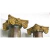 Image 2 : Pair Corinthian faux marble painted columns