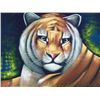Image 3 : "Portrait of a Tiger" painted on velvet