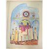 Image 1 : Joseph Kossonog lithograph "Judaica Scene"