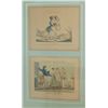 Image 2 : LeBon Genre diptych colored engraving ca. 19th c.