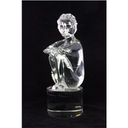 Glass sculpture artist signed L. Rosini