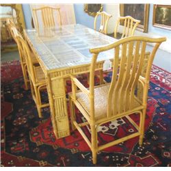 Contemporary dining room table with 6 chairs