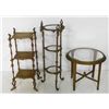 Image 1 : 3 bronze, brass & metal tables