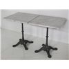 Image 1 : 2 marble top bistro tables