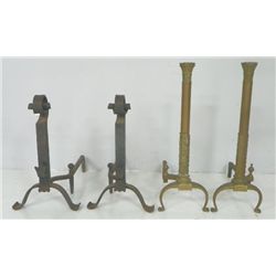 2 pairs andirons