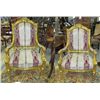 Image 1 : Pair giltwood carved open arm chairs