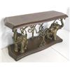 Image 2 : Elephant Gold Tooled Leather Top Console Table