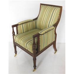 Regency style shaped library chair