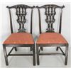 Image 1 : Pair 19th c. Chippendale carved back side chairs